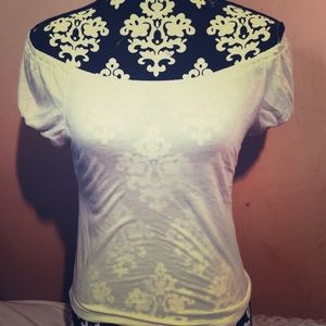 Sexy off the shoulder white shirt